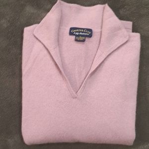 Charter Club 2 Ply Cashmere V-Neck Sweater Lavender Size L